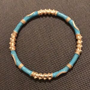 Women’s bangle porcelain bracelet with gold trim